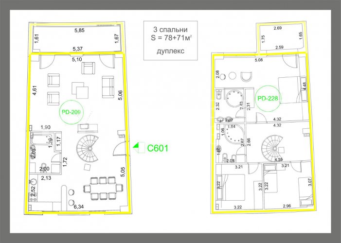 Дуплекс квартира, 149м2, в Будве – Бечичи, в апарт-отеле Harmonia, с великолепным видом на море, в Черногории.