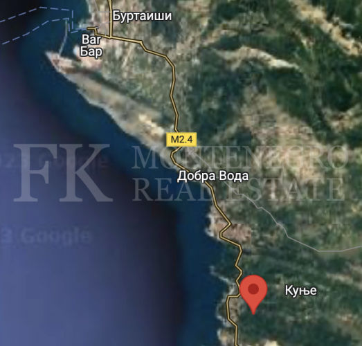 *Dva predivna urbanizovana građevinska placa, posebno na prodaju, 421m2 i 813m2, sa pogledom na more, u Utjehi-Kunje, Crna Gora.